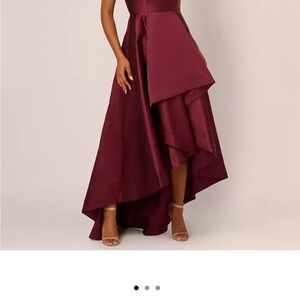 Adrianna Papell high low mikado gown